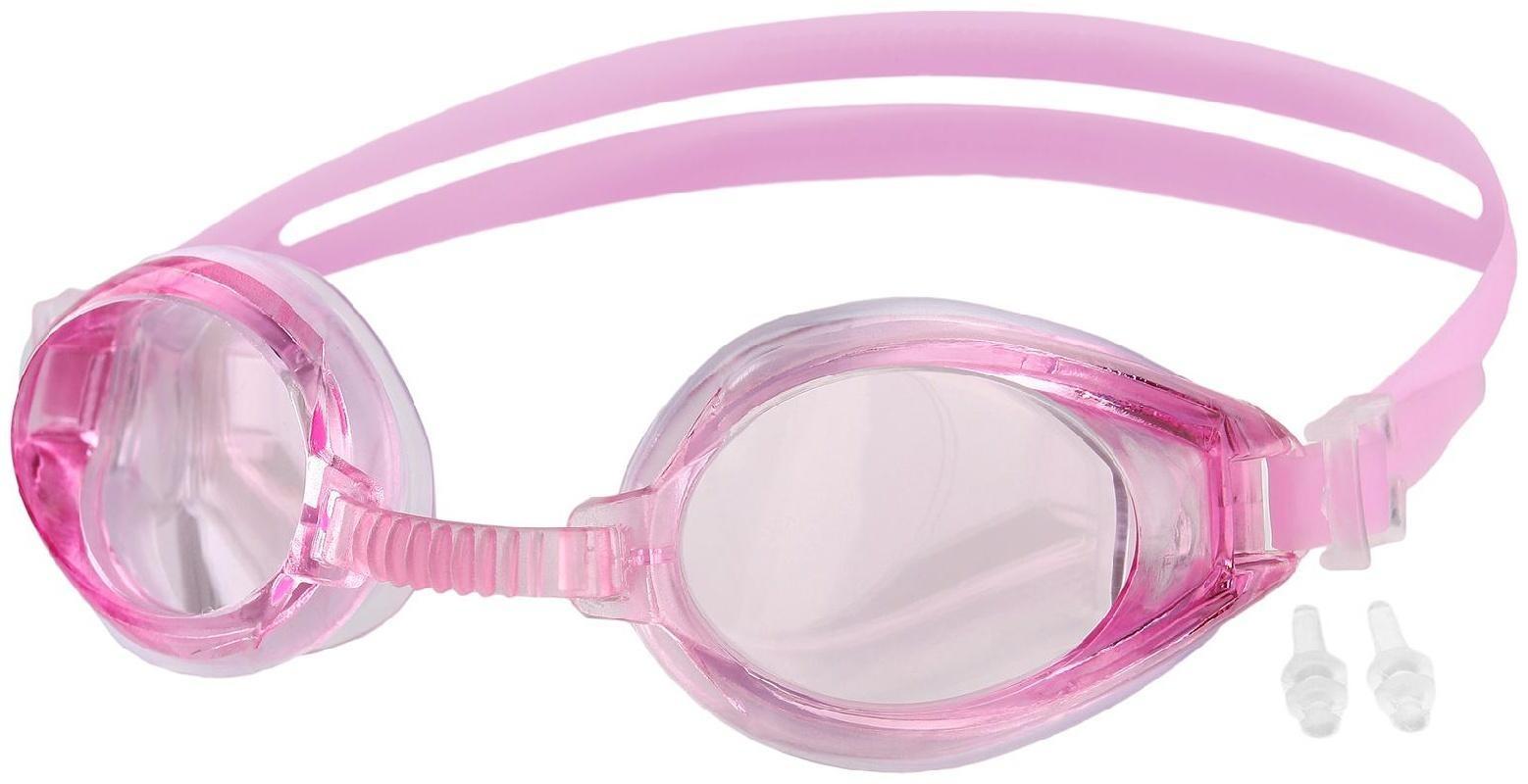 Очки для плавания + беруши, цвета микс