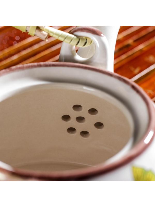 Чайник керамический заварочный «Бабочки», 600 мл, металлическое сито