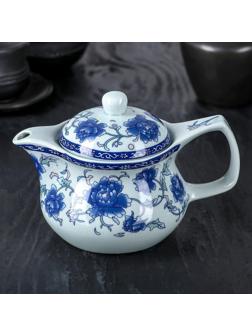 Чайник керамический заварочный «Цветение роз», 400 мл, с металлическим ситом