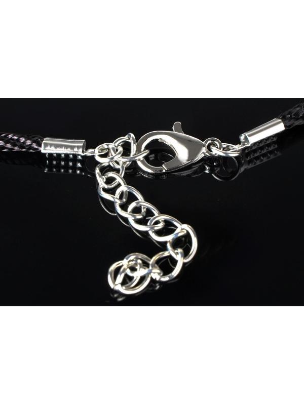 Шнурок нейлоновый d=2мм, канатное плетение, 45см, цвет чёрный