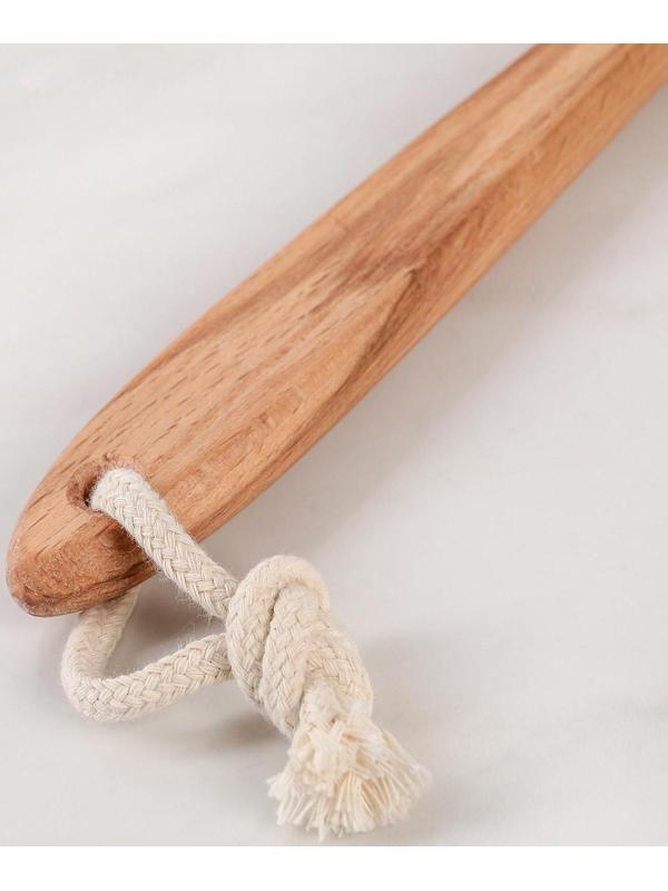 Щётка для сухого массажа, с ручкой, натуральная щетина, 25 мм