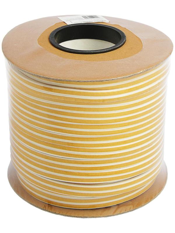 Уплотнитель резиновый ТУНДРА, профиль D, размер 9х8 мм, белый, в катушке 100 м