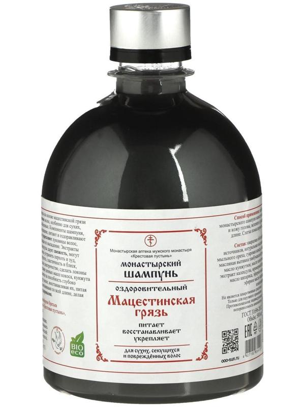 Шампунь Монастырский «Мацестинская грязь», бессульфатный 500 мл.