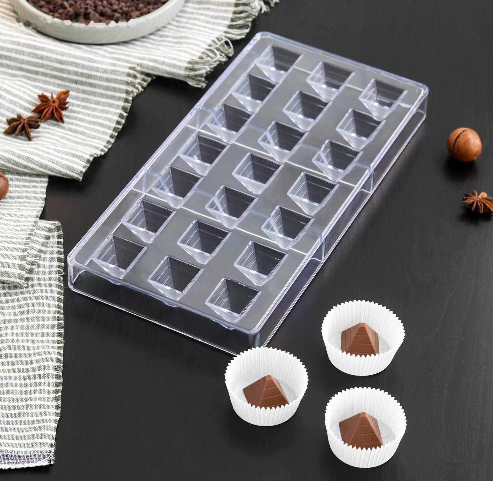 Форма для шоколада и конфет «Пирамида», 21 ячейка