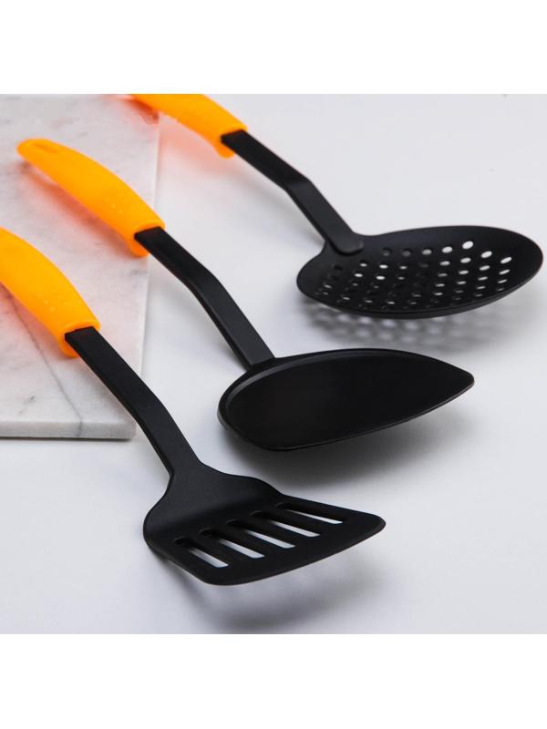 Набор кухонных принадлежностей Доляна «оранж», 6 предметов