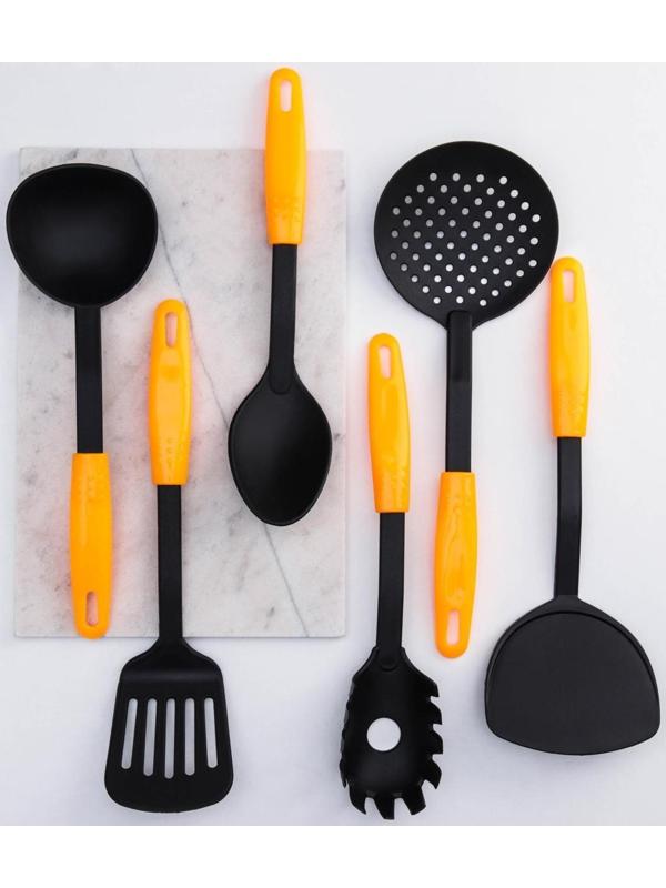 Набор кухонных принадлежностей Доляна «оранж», 6 предметов