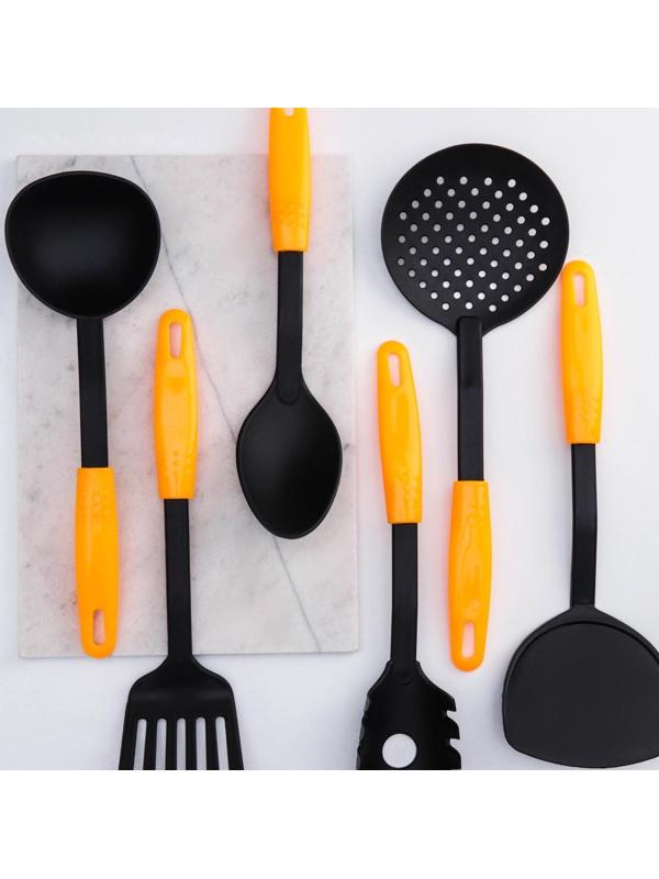 Набор кухонных принадлежностей Доляна «оранж», 6 предметов