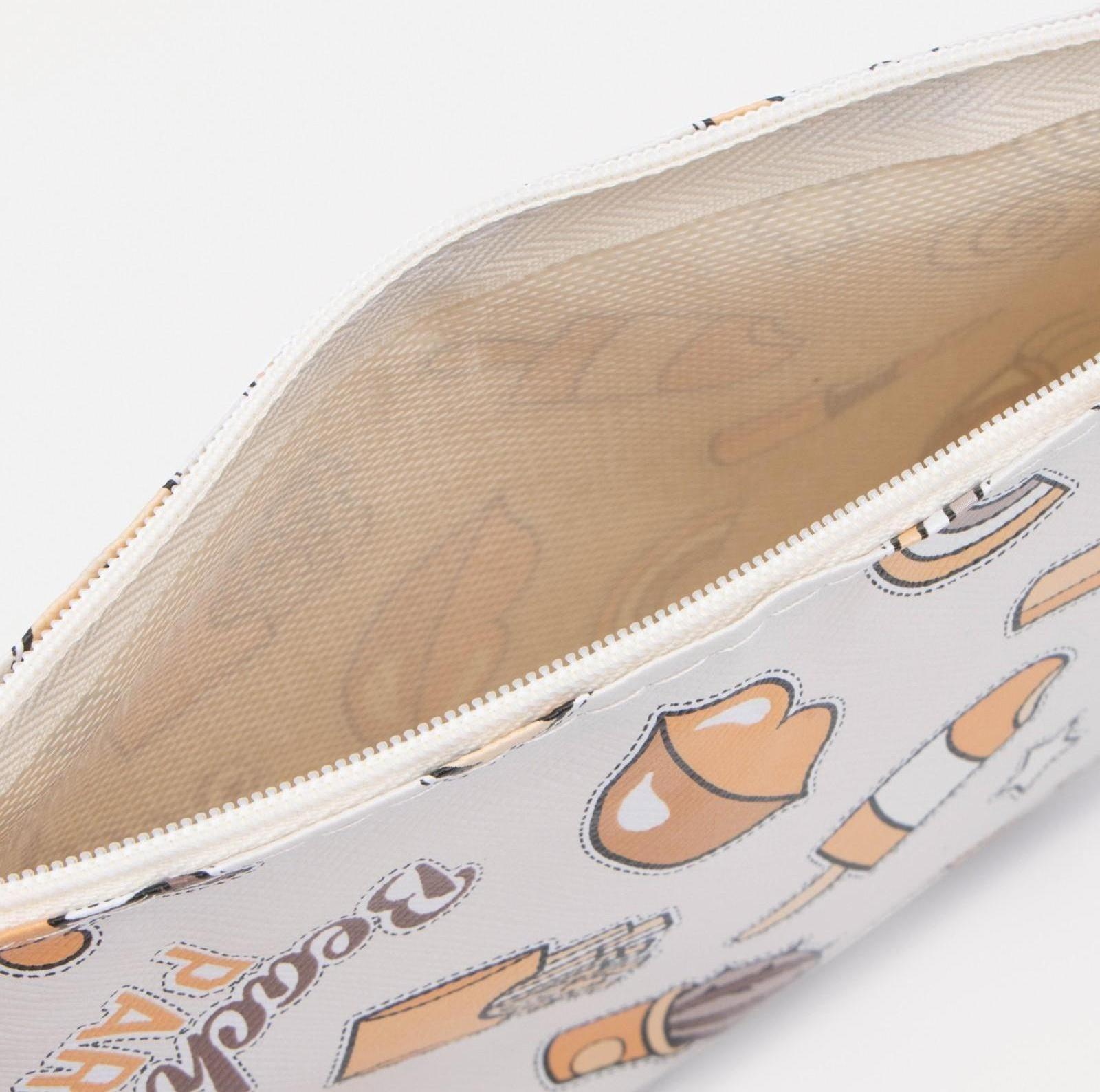 Косметичка на молнии, цвет белый