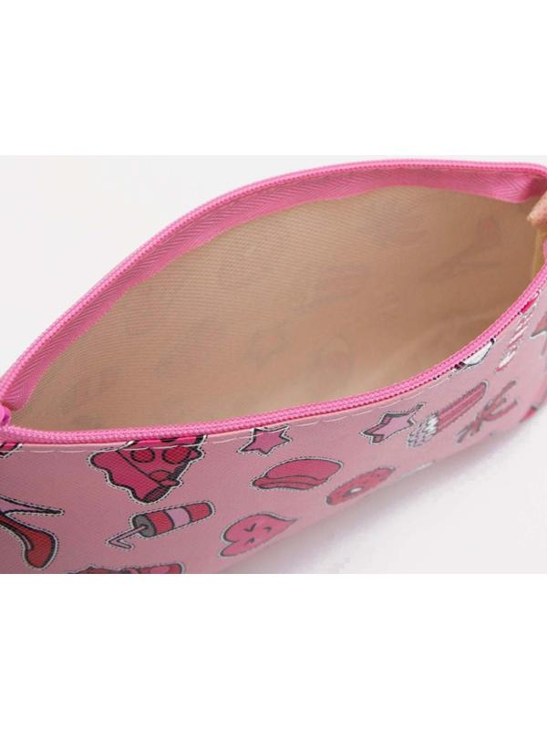 Косметичка на молнии, цвет розовый