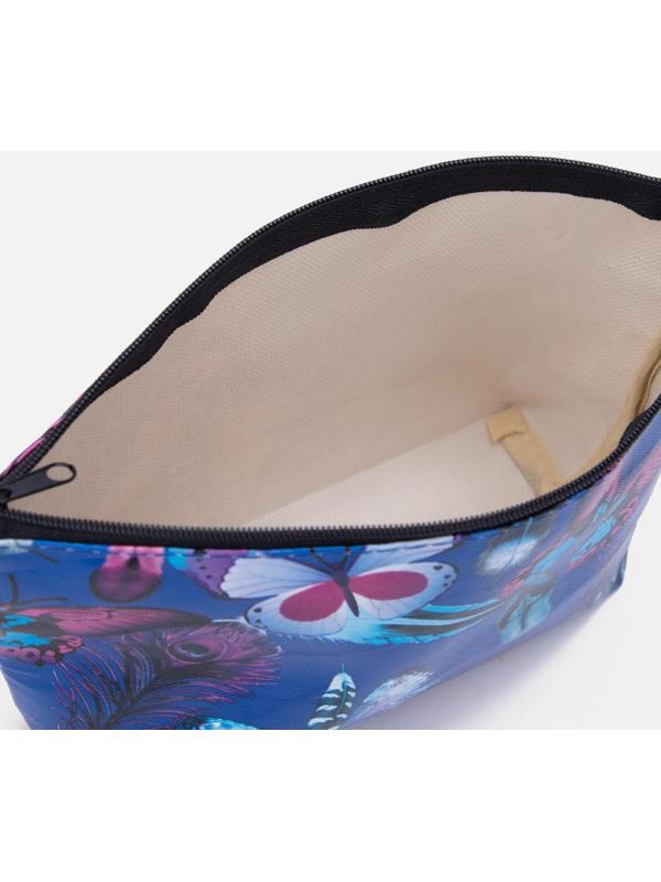 Косметичка на молнии, цвет синий