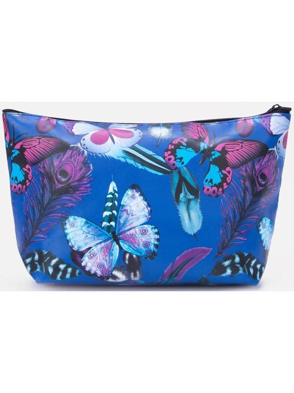 Косметичка на молнии, цвет синий