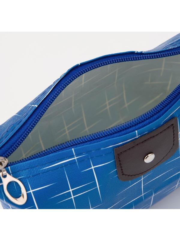 Косметичка на молнии, цвет синий