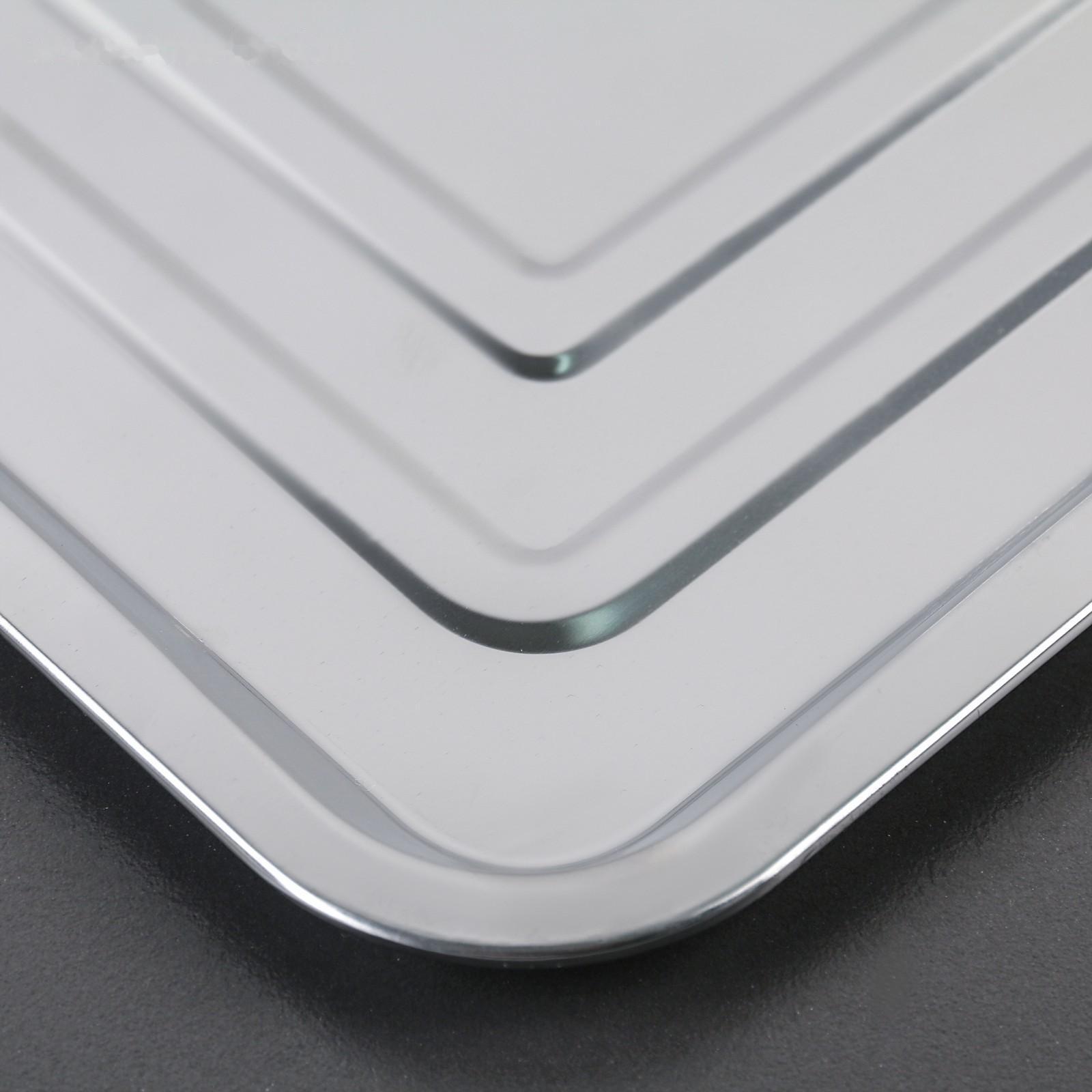 Противень из нержавеющей стали, 39×29×2 см, цвет хромированный