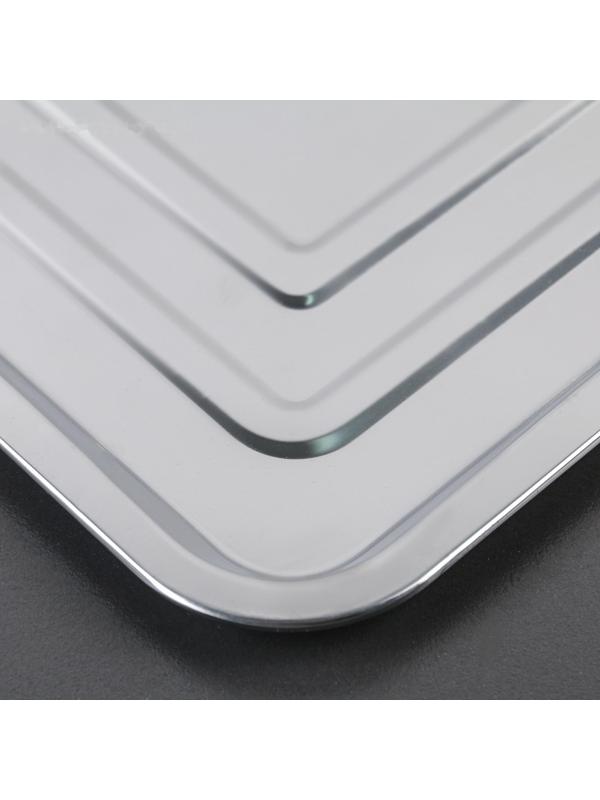 Противень из нержавеющей стали, 39×29×2 см, цвет хромированный