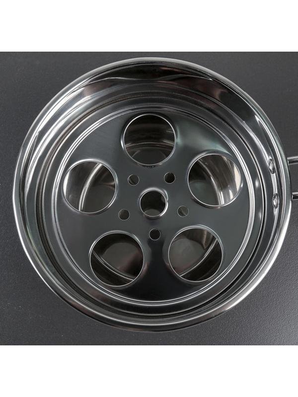 Пароварка-яйцеварка из нержавеющей стали «Вейлер», 18×22 см, стеклянная крышка, цвет хромированный