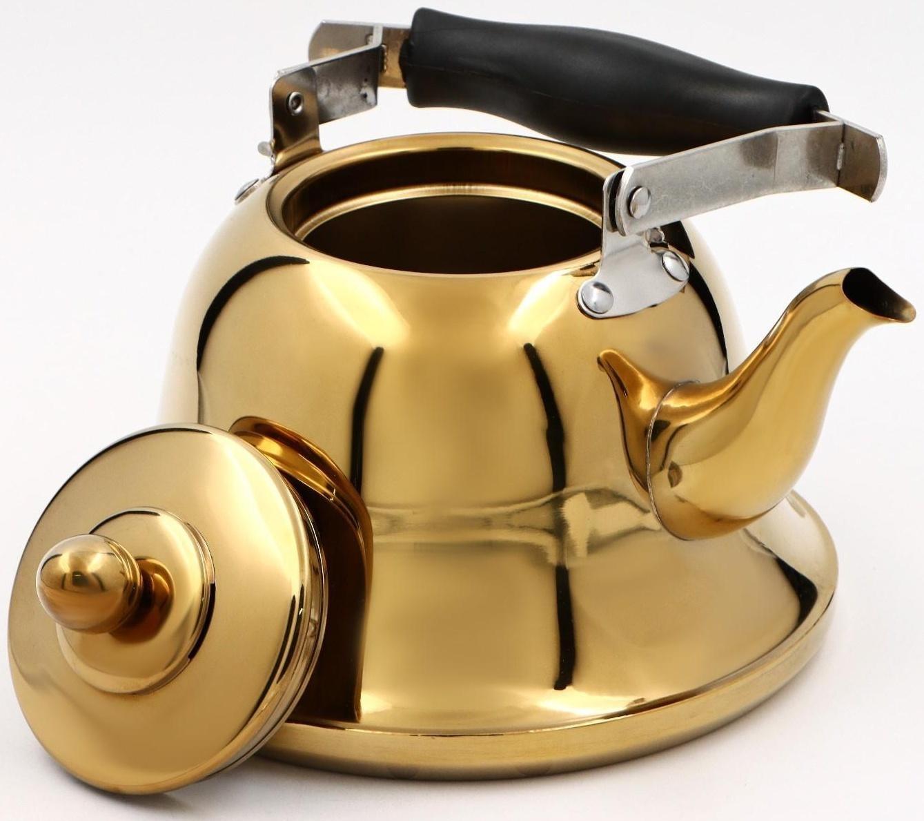 Чайник из нержавеющей стали «Голд», 2 л, 23×19×20 см, цвет золотой