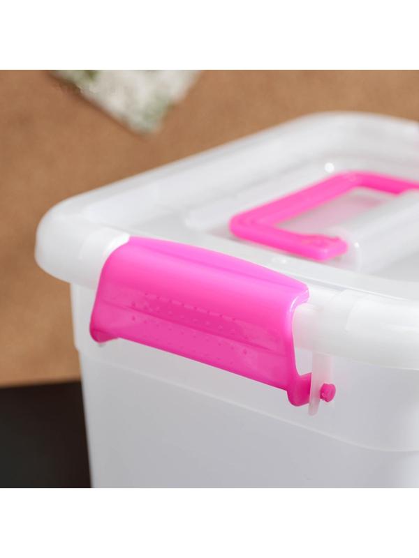 Контейнер пластиковый для хранения «Дипломат», 20×15×9,5 см, крышка с ручкой на защёлке, цвет МИКС