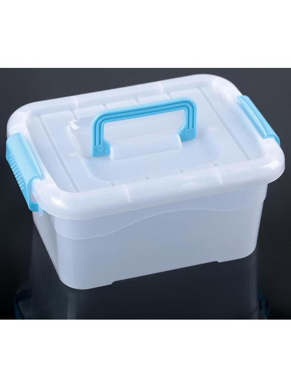 Контейнер пластиковый для хранения «Дипломат», 20×15×9,5 см, крышка с ручкой на защёлке, цвет МИКС