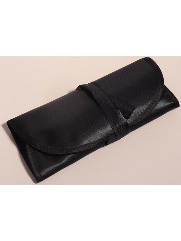 Набор кистей для макияжа, 7 предметов, чехол на завязках, цвет чёрный