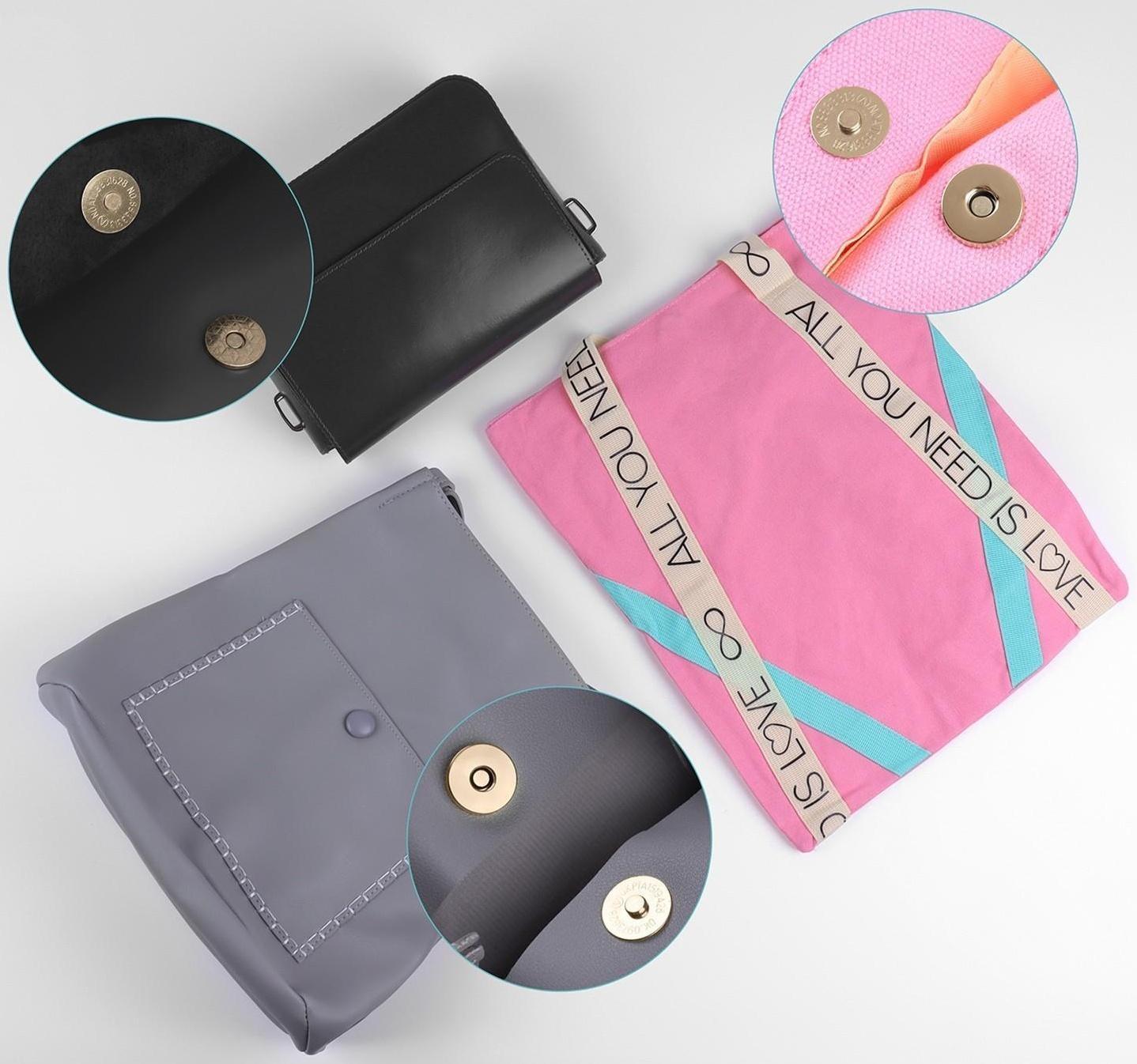 Кнопки магнитные, d = 14 мм, 10 шт, цвет золотой