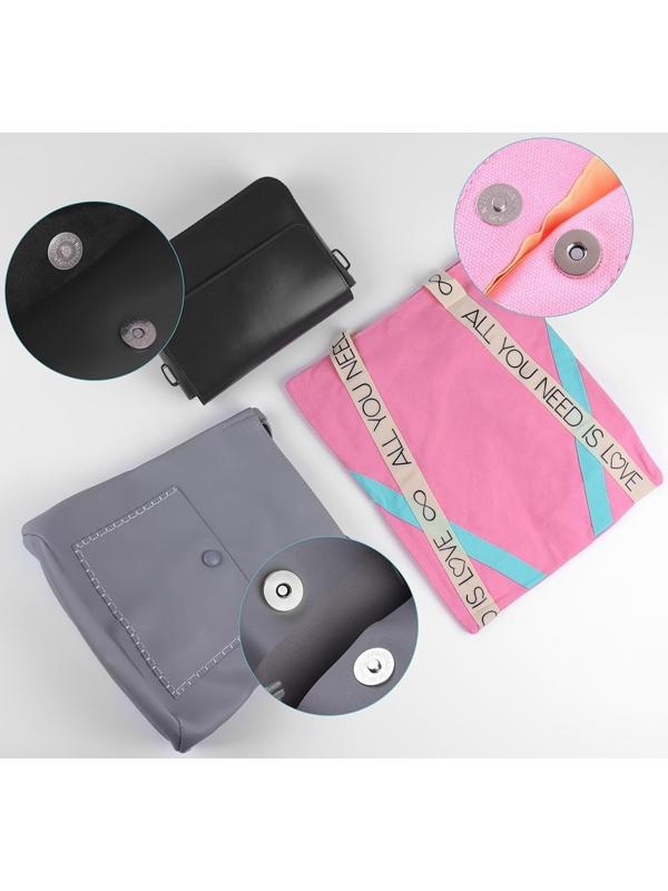 Кнопки магнитные, d = 14 мм, 10 шт, цвет чёрный