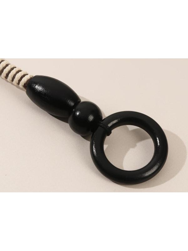 Ручки для сумки, 2 шт, вощёный шнур, 46 × 4,5 см, цвет чёрный