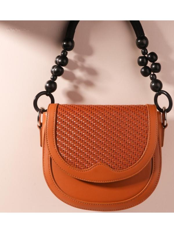 Ручки для сумки, 2 шт, вощёный шнур/дерево, 44 × 4 см, цвет чёрный