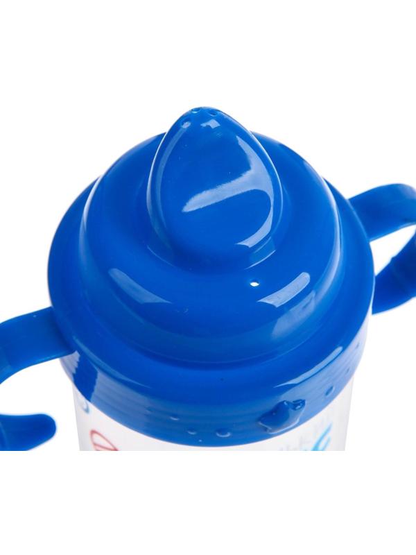 Поильник детский с твёрдым носиком «Маленький босс», с ручками, 150 мл, цвет синий