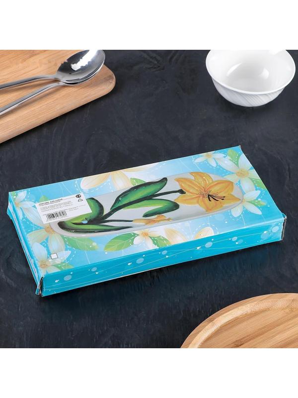 Подставка под ложку «Лилия», 25×10×2,5 см