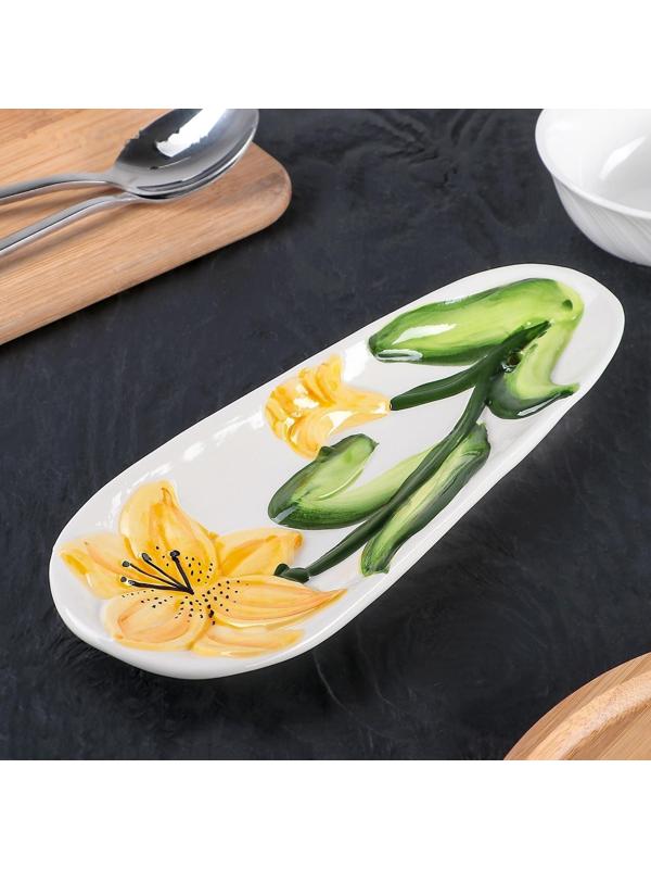 Подставка под ложку «Лилия», 25×10×2,5 см