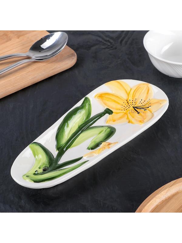 Подставка под ложку «Лилия», 25×10×2,5 см