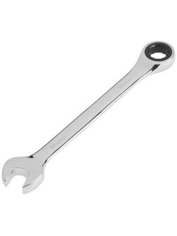 Ключ комбинированный трещоточный ТУНДРА, CrV, полированный, 72 зуба, 14 мм