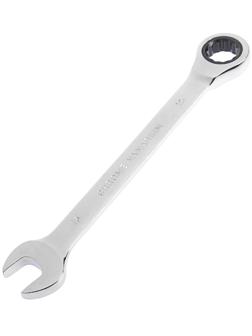 Ключ комбинированный трещоточный ТУНДРА, CrV, полированный, 72 зуба, 16 мм