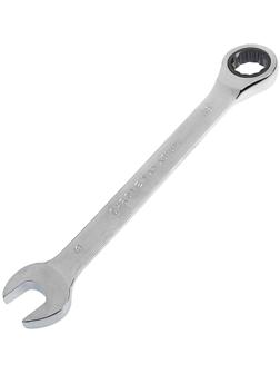 Ключ комбинированный трещоточный ТУНДРА, CrV, полированный, 72 зуба, 18 мм