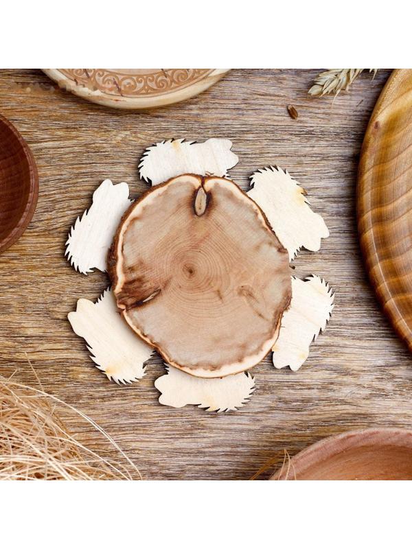 Подставка под горячее «Ёжики», D=11 см, можжевельник