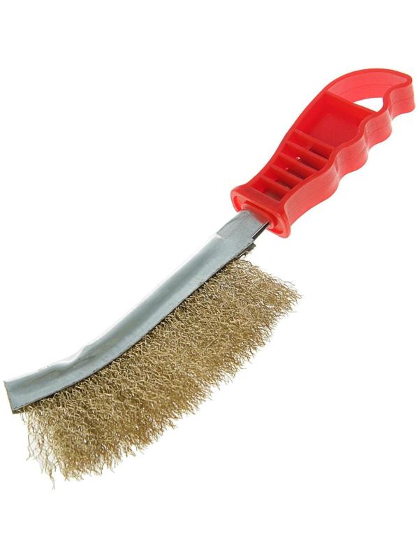 Щетка металлическая ручная ЛОМ, пластиковая рукоятка
