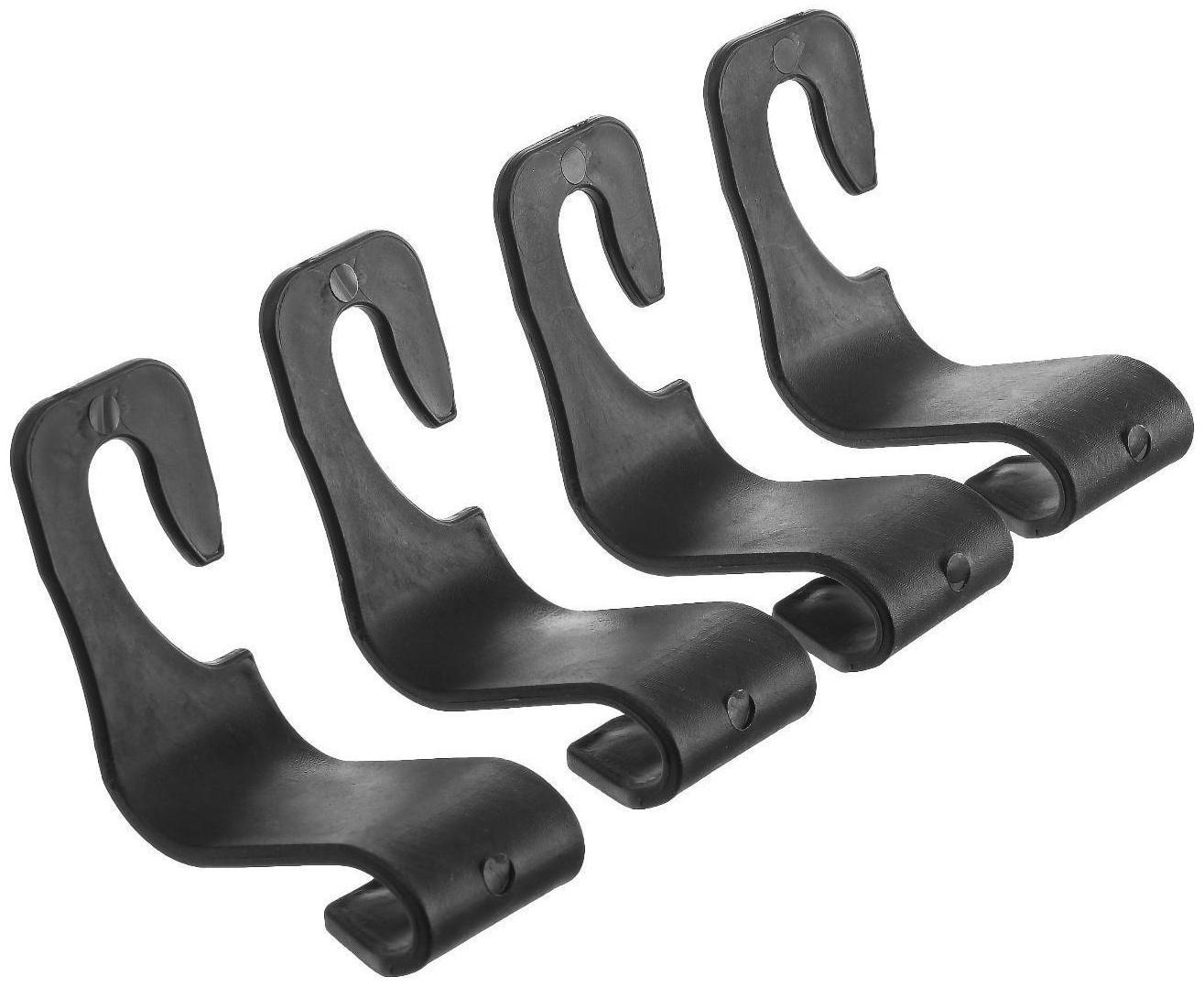 Крючок TORSO на подголовник, набор 4 шт, черный