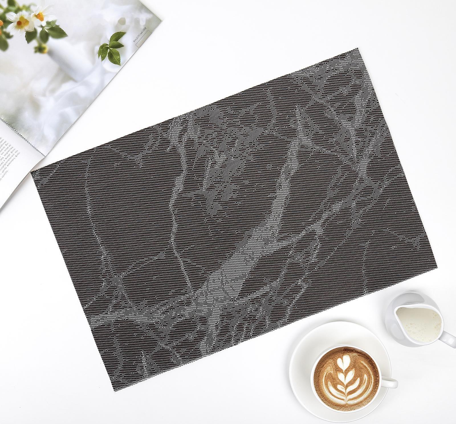 Салфетка сервировочная на стол «Мрамор», 45×30 см, цвет серый