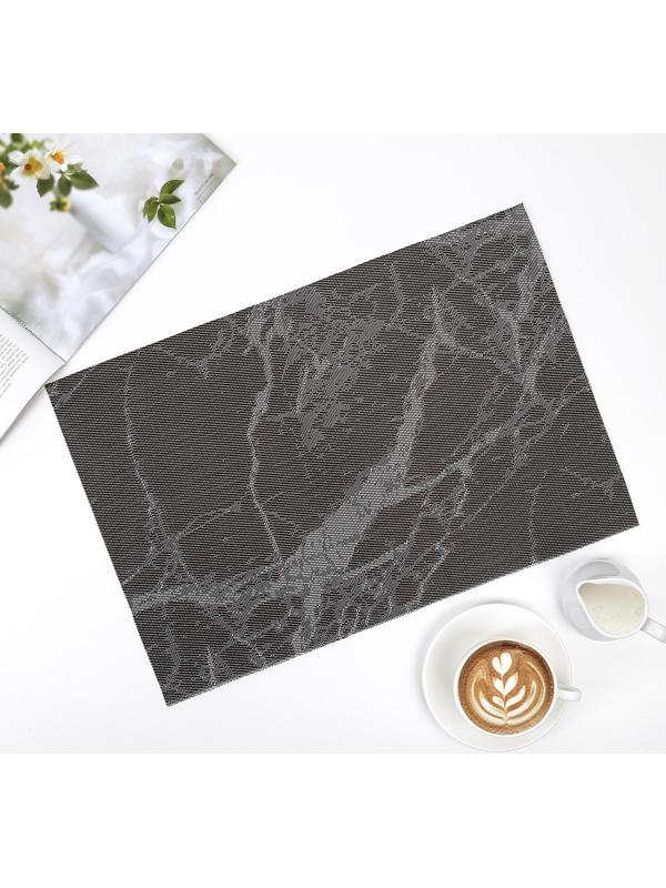 Салфетка сервировочная на стол «Мрамор», 45×30 см, цвет серый