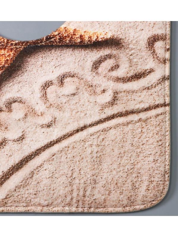 Набор ковриков для ванной и туалета Доляна «На пляже», 2 шт: 40×45, 45×75 см