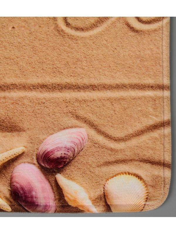 Набор ковриков для ванной и туалета Доляна «Пляж», 2 шт: 40×45, 45×75 см