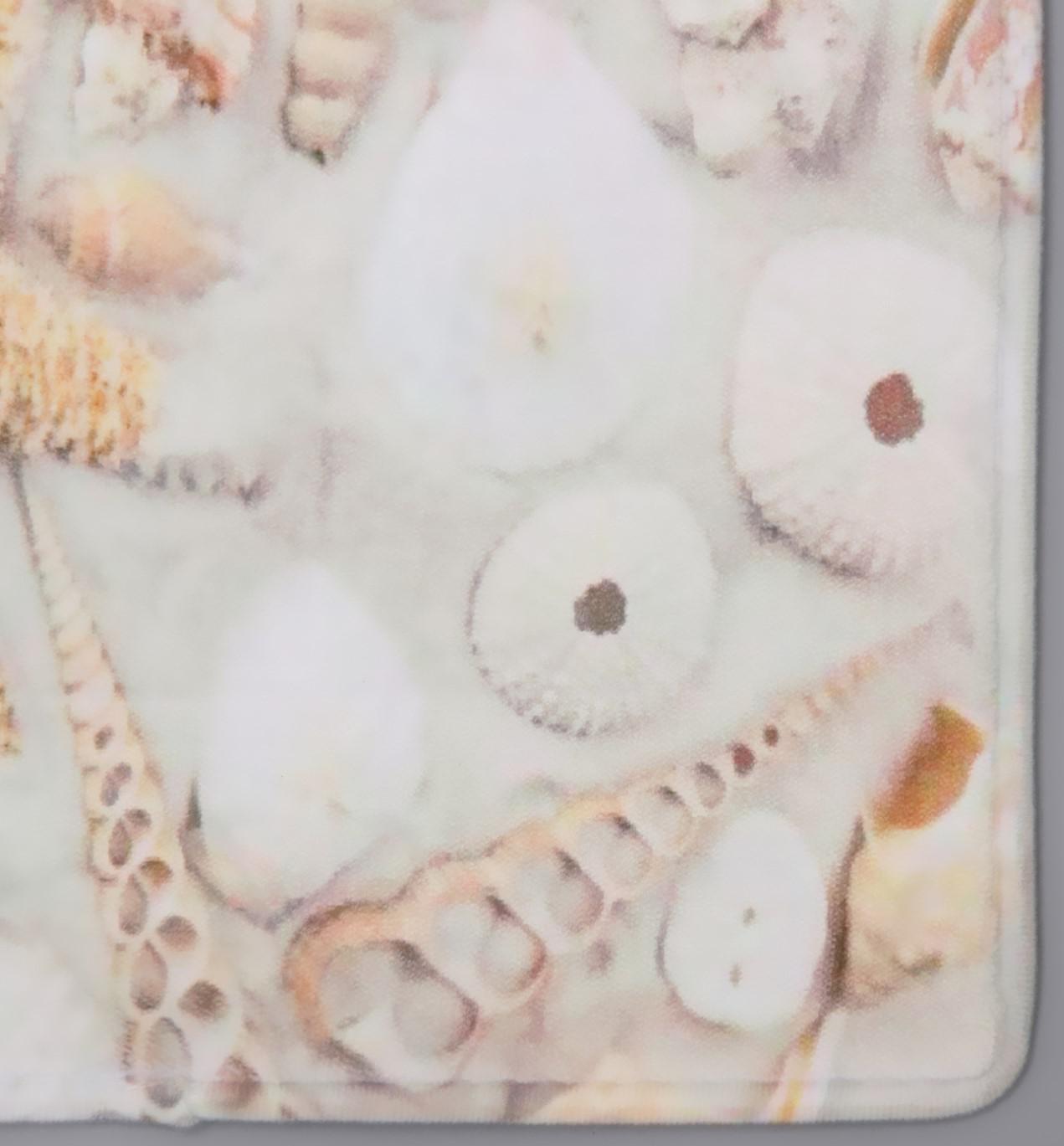 Набор ковриков для ванной и туалета Доляна «Ракушки», 2 шт: 40×45, 45×75 см