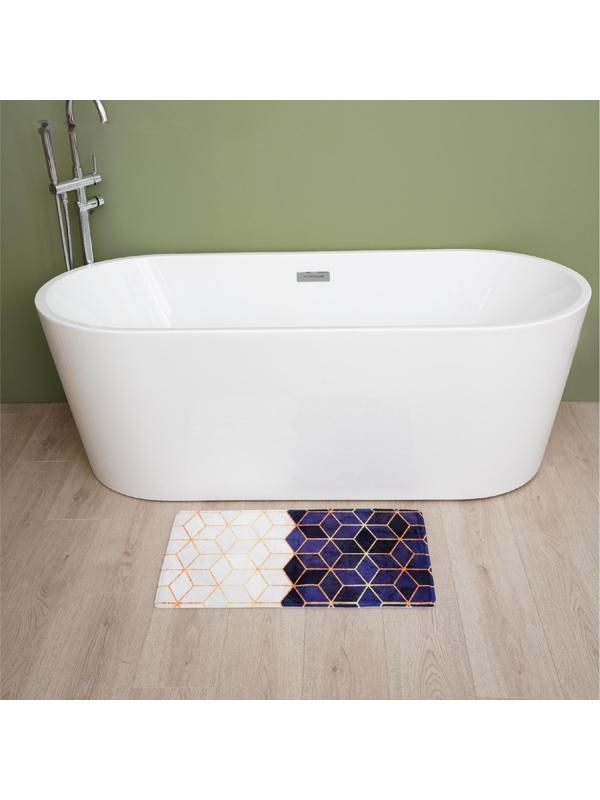 Набор ковриков для ванной и туалета Доляна «Геометрия», 2 шт: 40×45, 45×75 см