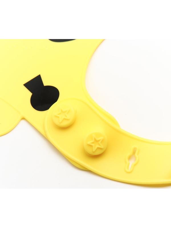 Нагрудник для кормления «Жирафик» силиконовый с карманом, цвет жёлтый