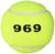Мяч для большого тенниса № 969, тренировочный, цвета МИКС