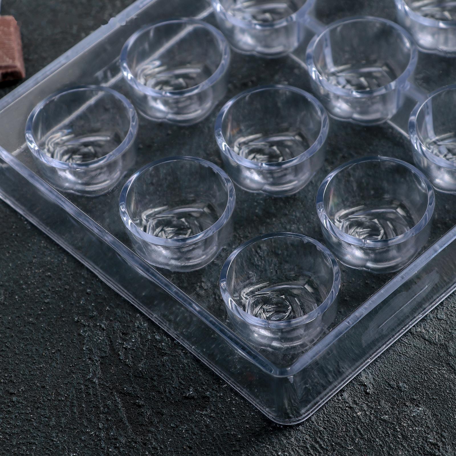 Форма для шоколада и конфет «Роза», 21 ячейка, цвет прозрачный