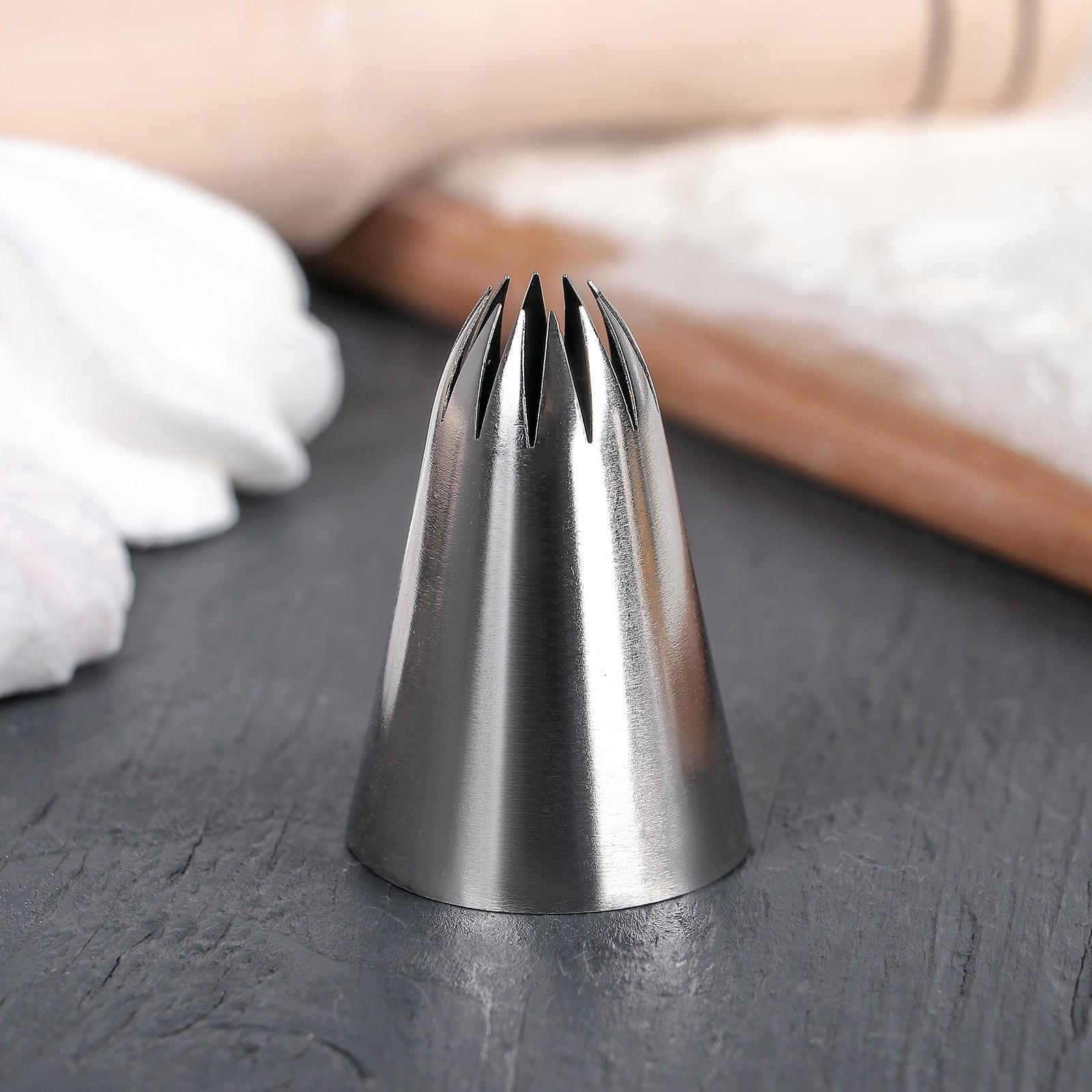 Насадка кондитерская «Закрытая звезда», d=3 см, выход 1 см, нержавеющая сталь