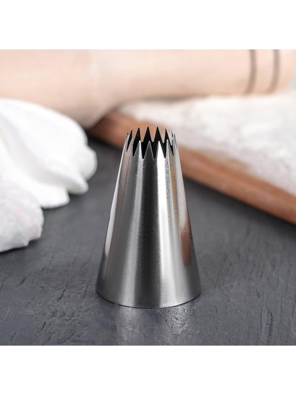 Насадка кондитерская «Французская звезда», d=3 см, выход 1 см, нержавеющая сталь