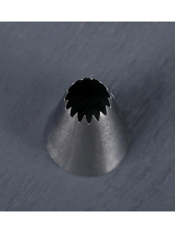 Насадка кондитерская «Французская звезда», d=3 см, выход 1 см, нержавеющая сталь