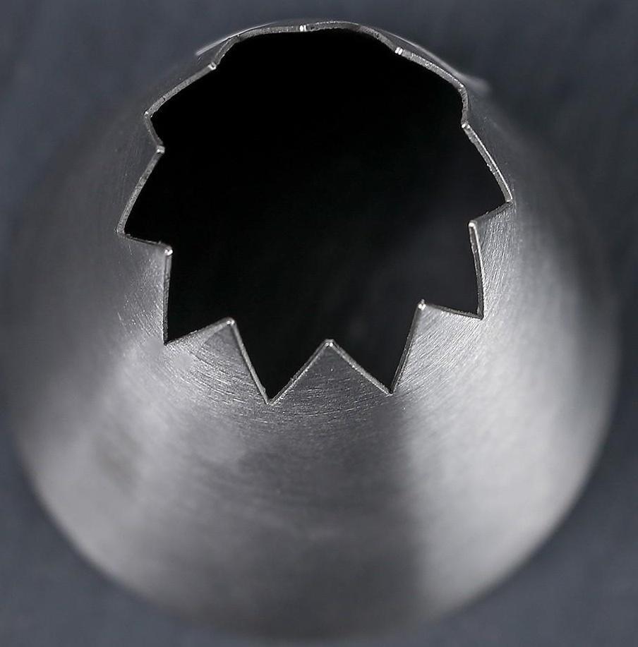 Насадка кондитерская «Открытая звезда», d=3,5 см, выход 2 см, нержавеющая сталь